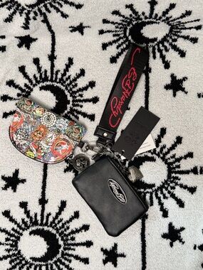 Ed Hardy 2-Piece Printed Wristlet
Keychain Set